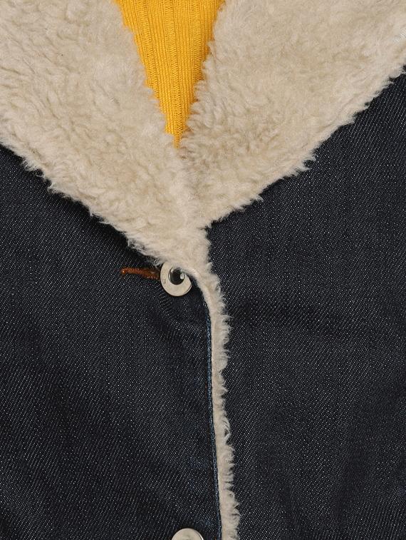 sherpa collar denim jacket - 17393798 - Zoom Image - 6