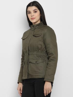 mock neck quilted jacket - 17393799 - Standard Image - 2