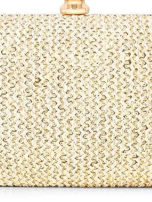 white shimmer box clutch - 17393924 - Standard Image - 4