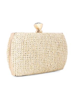 white shimmer box clutch - 17393924 - Standard Image - 6