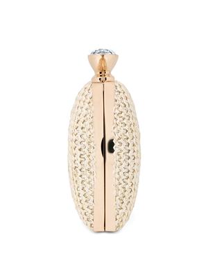 white shimmer box clutch - 17393924 - Standard Image - 7