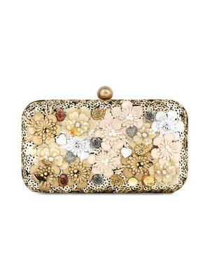 gold shimmer box clutch - 17393925 - Standard Image - 5