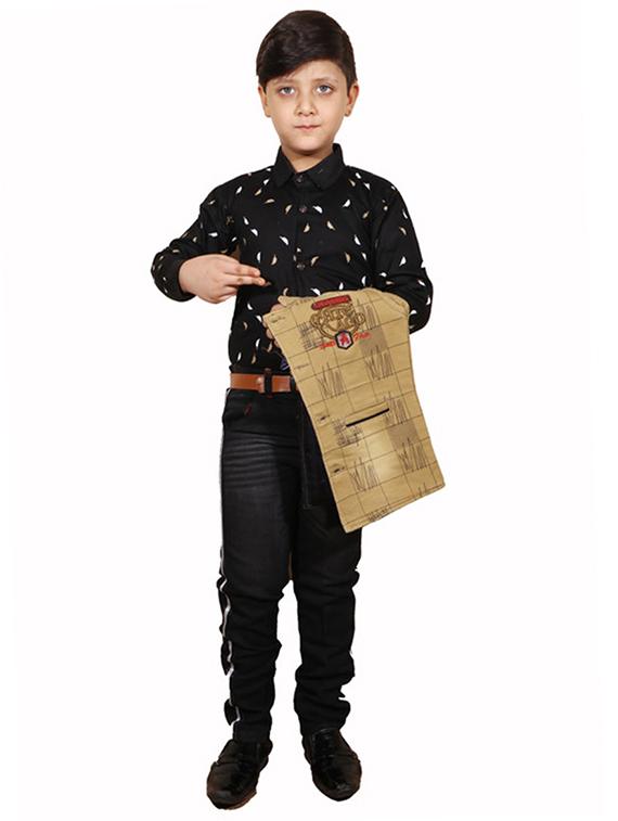 brown cotton full length sets - 17394004 - Zoom Image - 4
