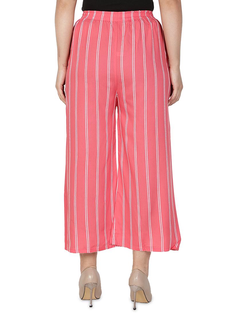 high rise striped palazzo - 17394045 - Zoom Image - 3
