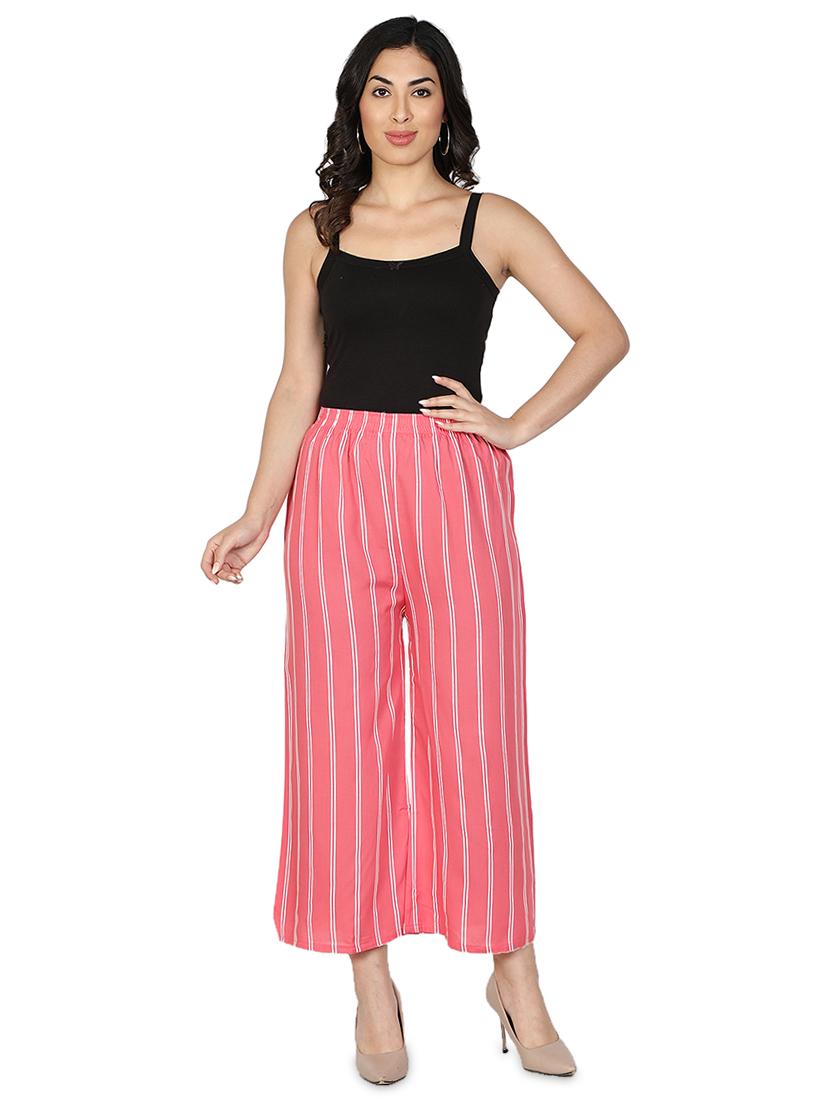 high rise striped palazzo - 17394045 - Zoom Image - 4