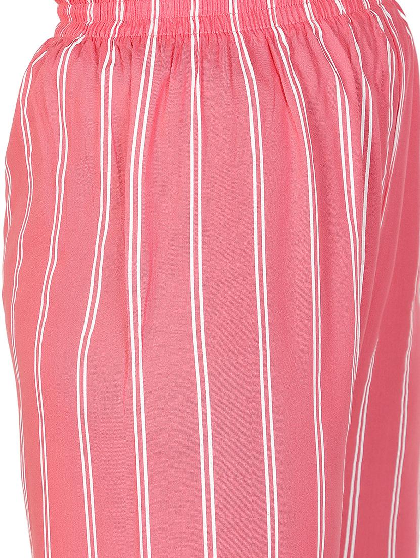 high rise striped palazzo - 17394045 - Zoom Image - 5