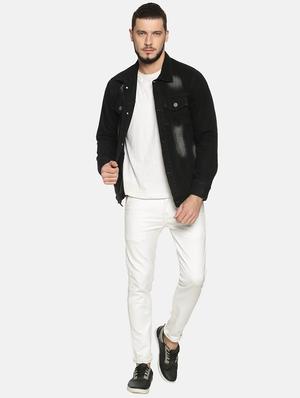 black washed denim jacket - 17394244 - Standard Image - 4