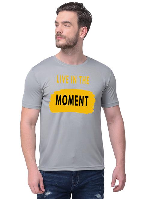 grey chest print t-shirt - 17394320 - Standard Image - 1