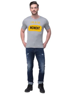 grey chest print t-shirt - 17394320 - Standard Image - 3