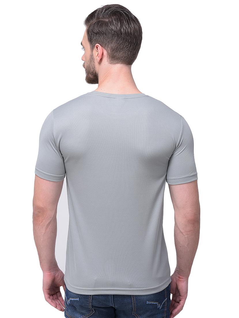 grey chest print t-shirt - 17394320 - Zoom Image - 2