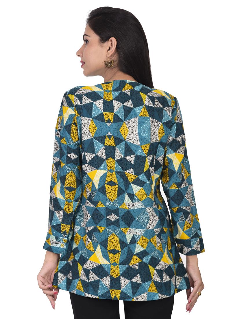geometric print top - 17394547 - Zoom Image - 3