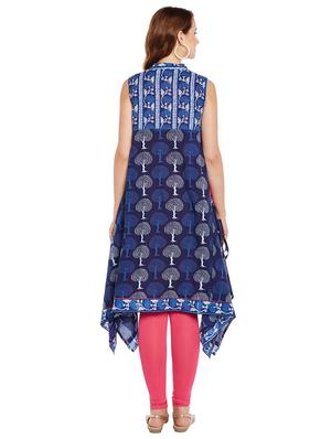 floral print asymmetric kurta - 17394596 - Standard Image - 3