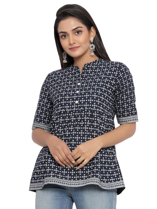 printed flared kurta - 17395336 - Very Small Image - 1