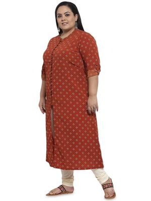 printed a-line kurta - 17395712 - Standard Image - 2