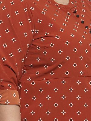 printed a-line kurta - 17395712 - Standard Image - 4