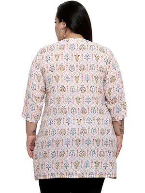 mandarin neck floral tunic - 17395714 - Standard Image - 3