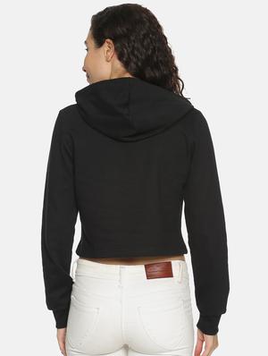 hooded neck crop sweatshirt - 17395947 - Standard Image - 3