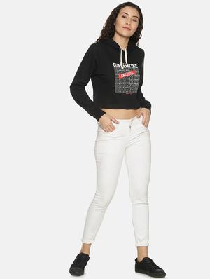 hooded neck crop sweatshirt - 17395947 - Standard Image - 4