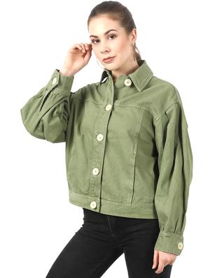 baggy sleeves denim jacket - 17395974 - Standard Image - 2