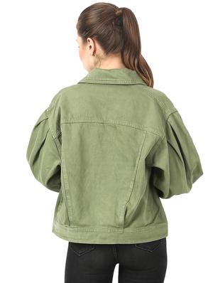 baggy sleeves denim jacket - 17395974 - Standard Image - 3