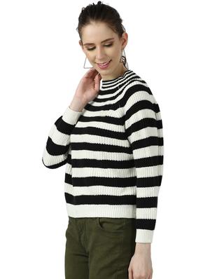 crew neck striped pullover - 17396032 - Standard Image - 2