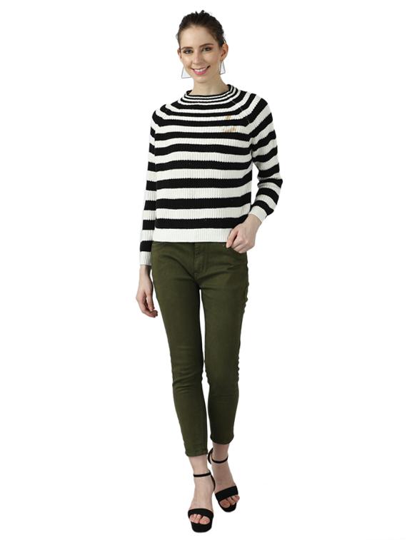 crew neck striped pullover - 17396032 - Zoom Image - 4