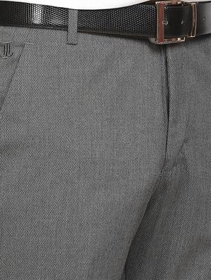 grey textured flat front formal trouser - 17396073 - Standard Image - 5