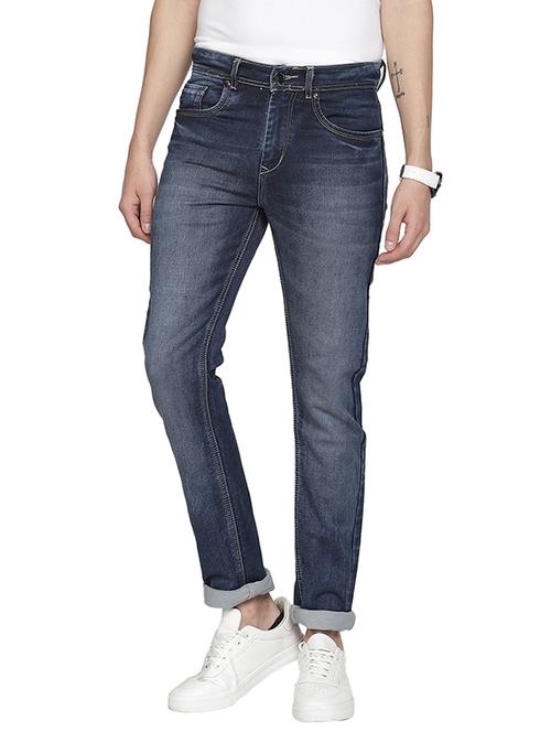 blue light washed denim jeans - 17396099 - Standard Image - 1