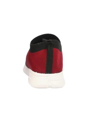 red synthetic slip on casual shoes - 17396392 - Standard Image - 3