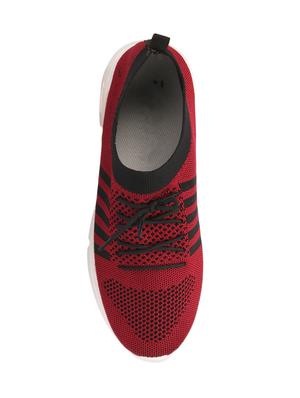 red synthetic slip on casual shoes - 17396392 - Standard Image - 4