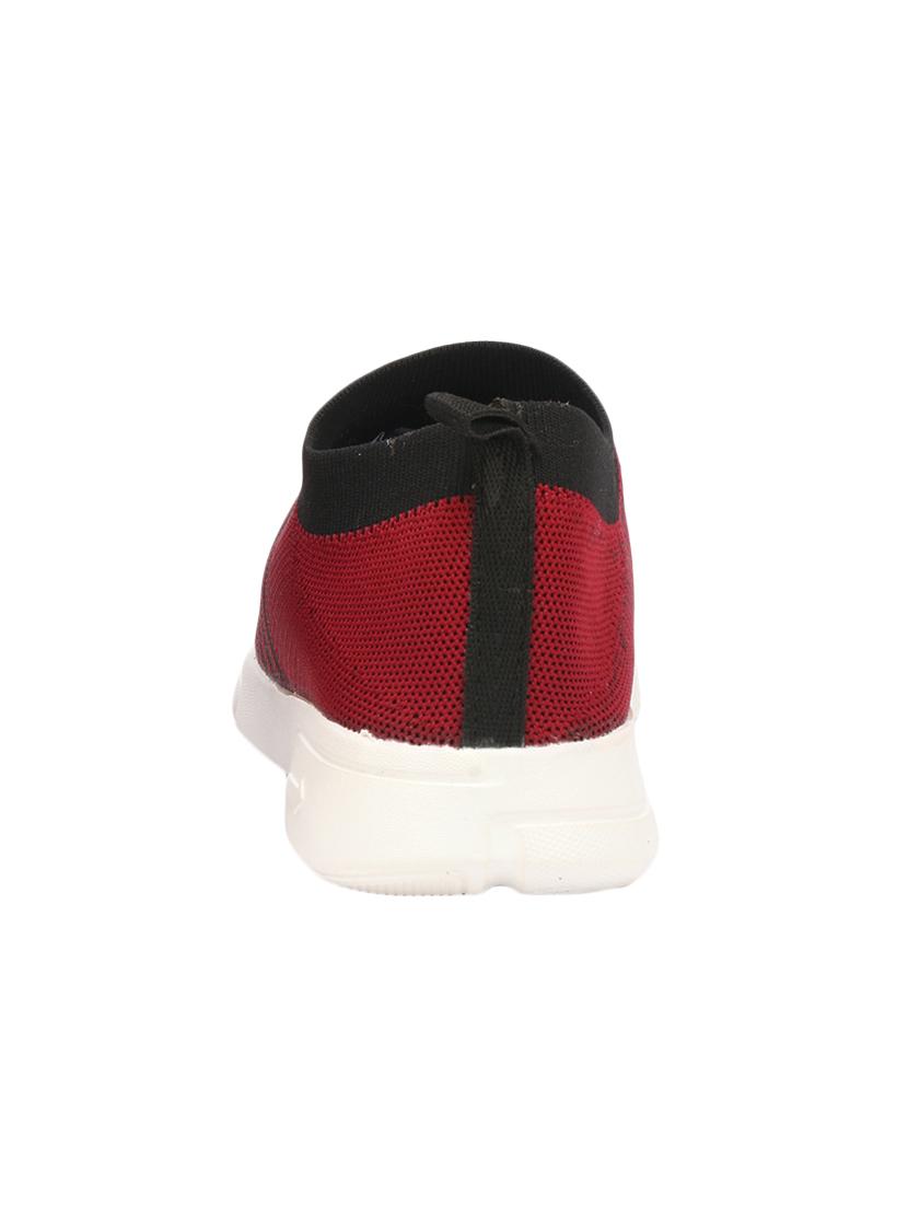 red synthetic slip on casual shoes - 17396392 - Zoom Image - 3