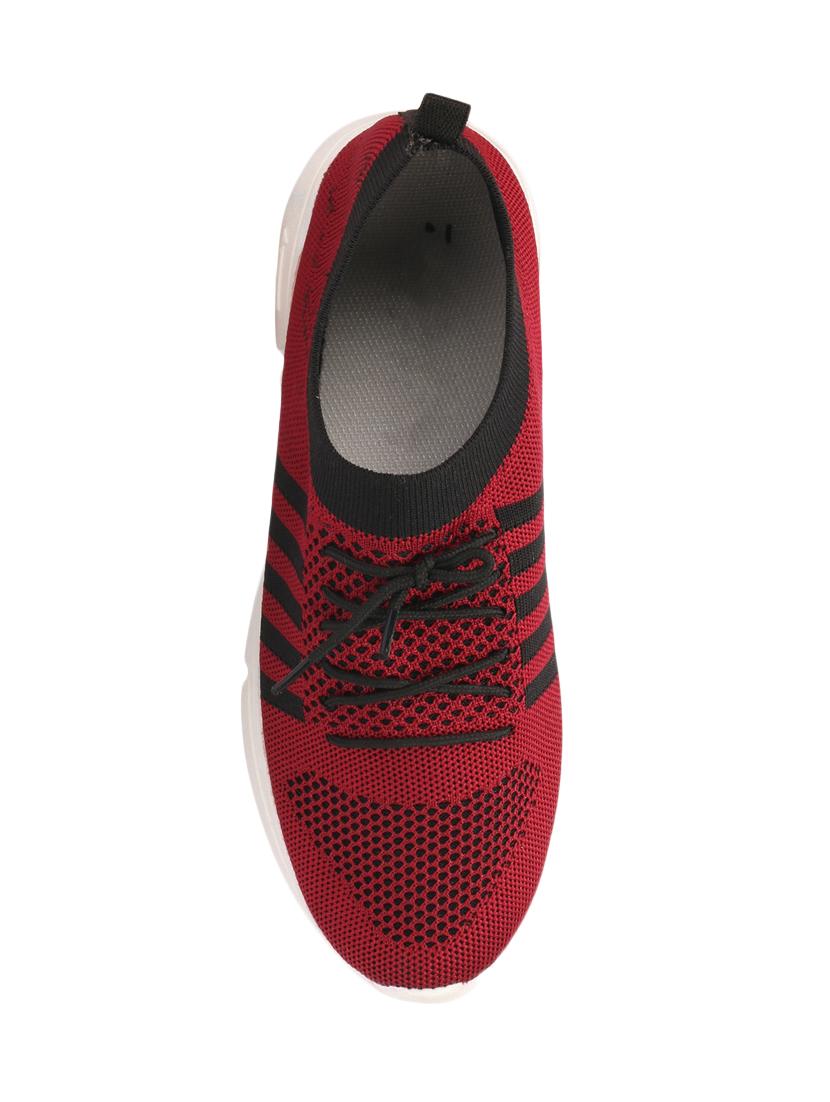 red synthetic slip on casual shoes - 17396392 - Zoom Image - 4