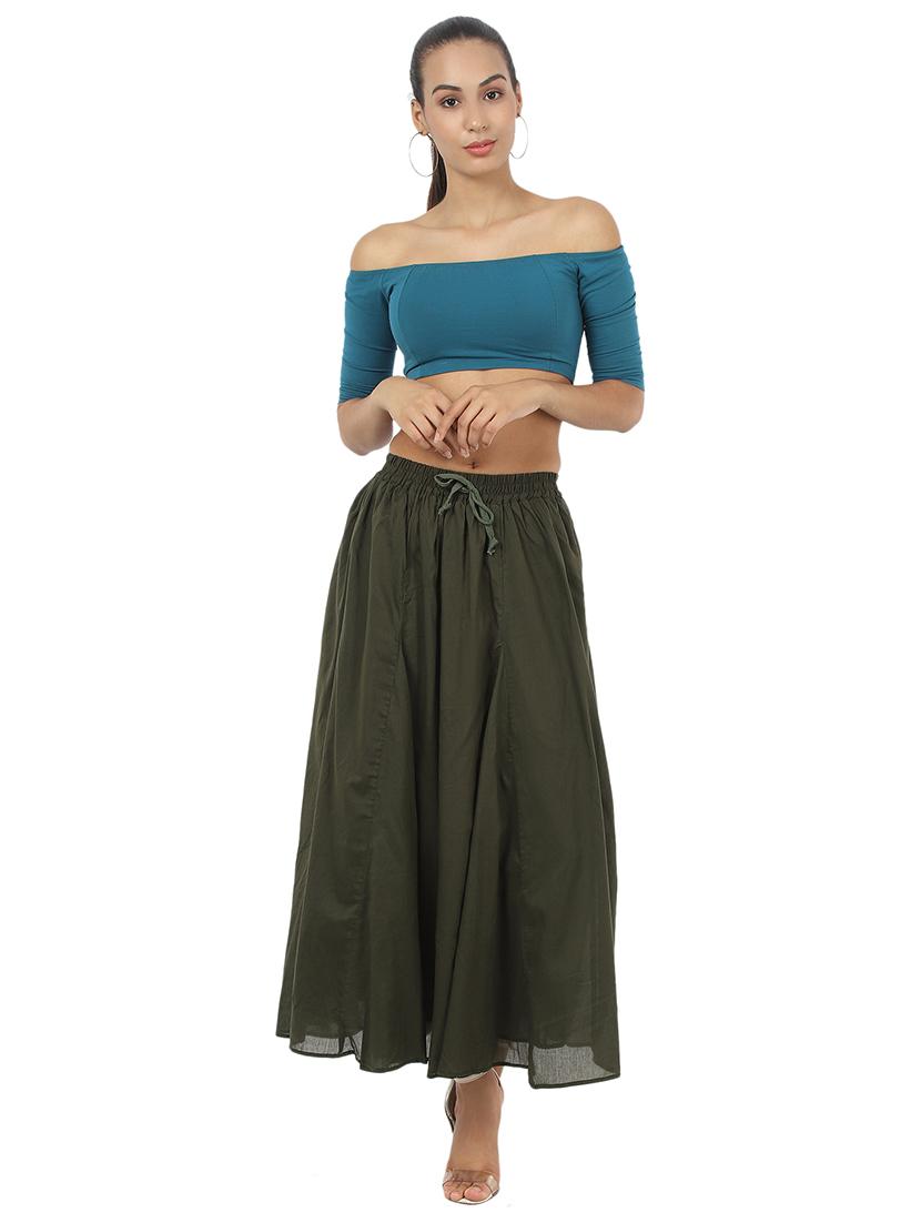 high rise flared skirt - 17396465 - Zoom Image - 4