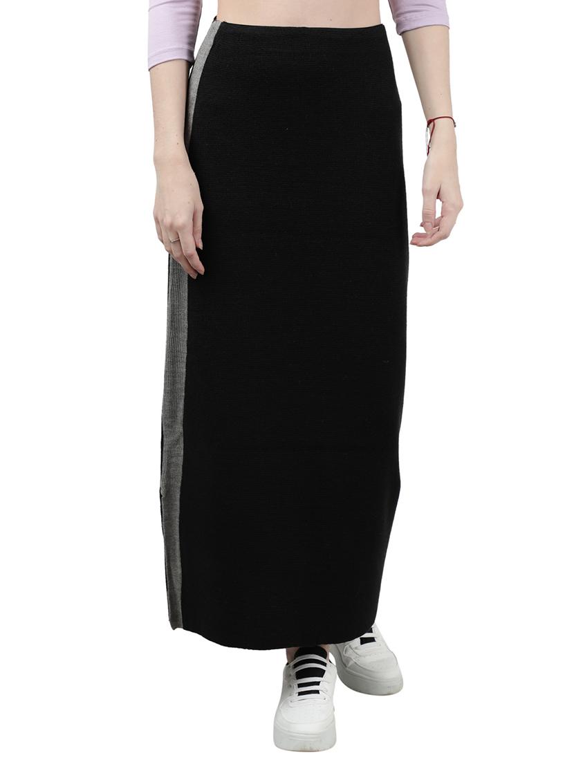 side taped maxi skirt - 17396475 - Zoom Image - 1