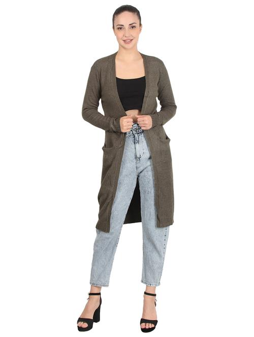 hooded neck solid shrug - 17396537 - Standard Image - 1