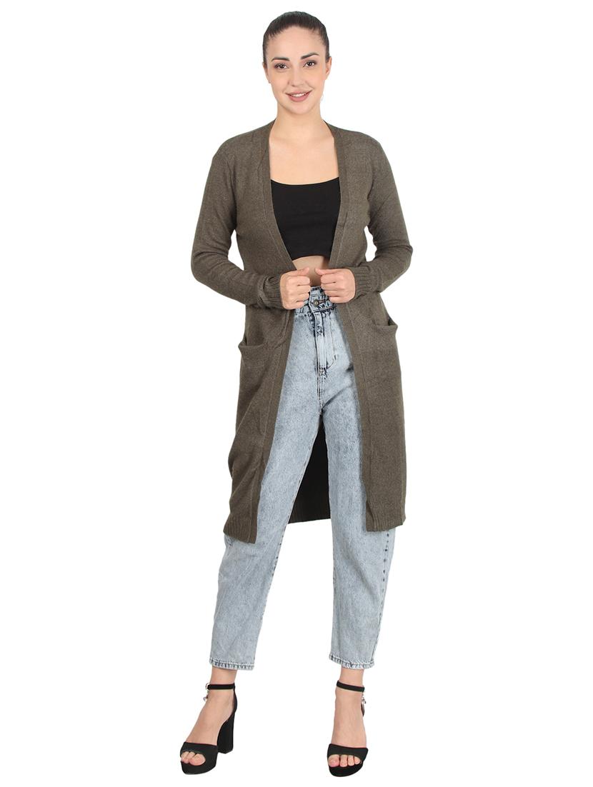 hooded neck solid shrug - 17396537 - Zoom Image - 1