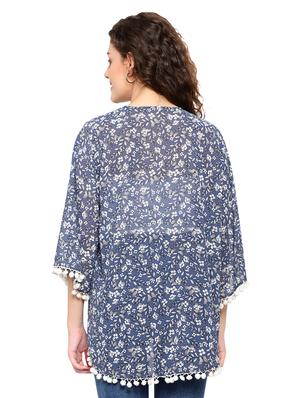 pom pom lace floral shrug - 17396544 - Standard Image - 3