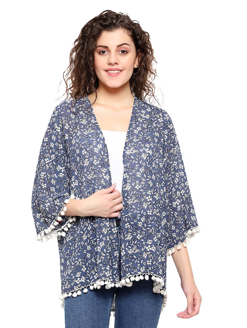 pom pom lace floral shrug - 17396544 - Zoom Image - 1