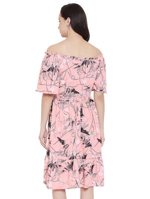 off shoulder floral flared dress - 17396549 - Standard Image - 3