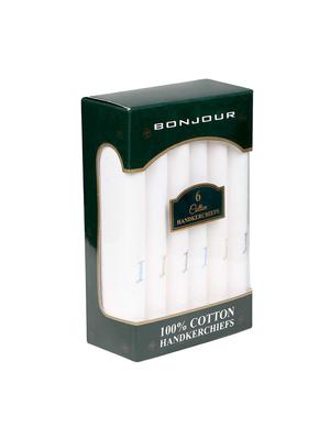 white cotton handkerchief set of 6 - 17396643 - Standard Image - 2