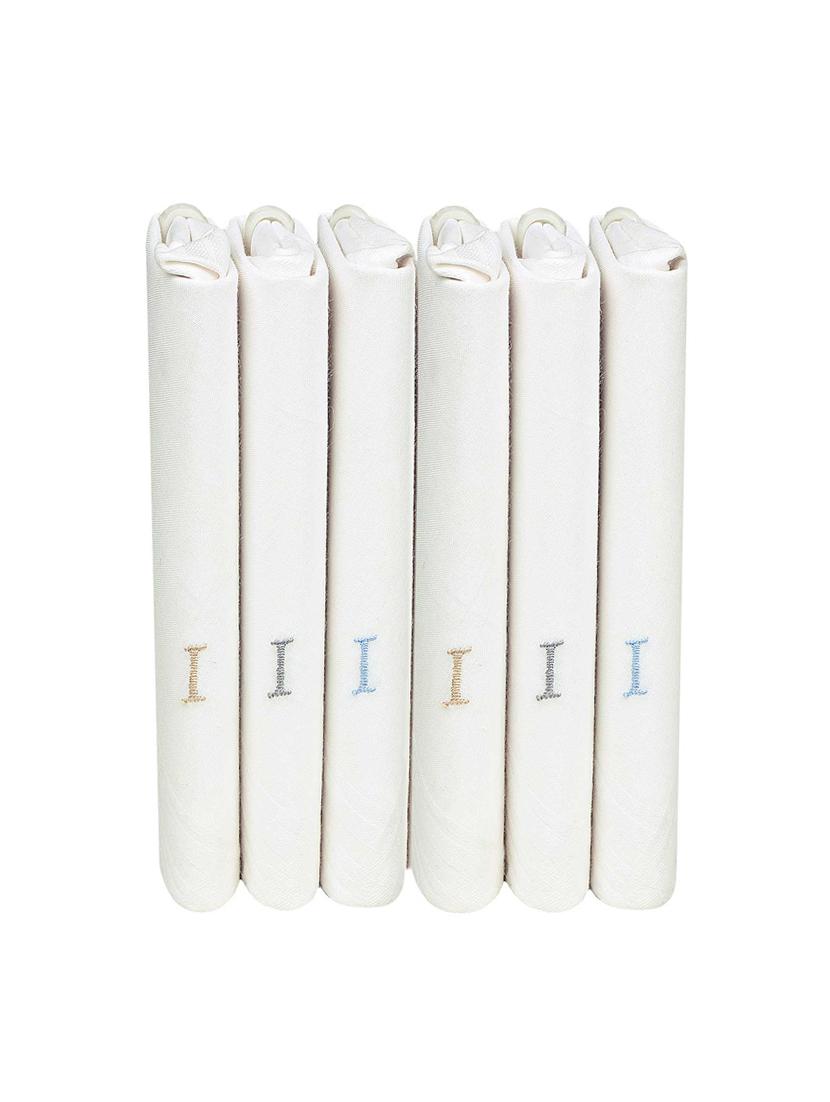 white cotton handkerchief set of 6 - 17396643 - Zoom Image - 1
