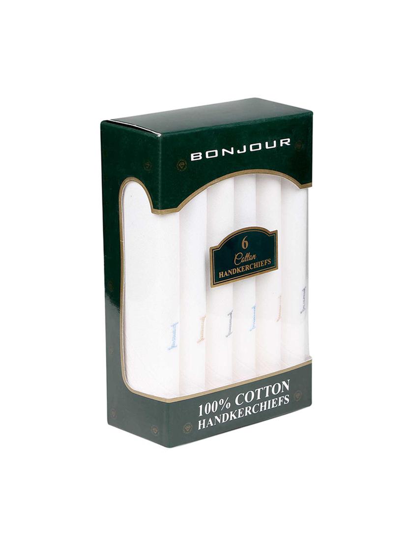 white cotton handkerchief set of 6 - 17396643 - Zoom Image - 2