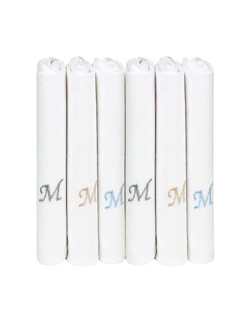 white cotton handkerchief set of 6 - 17396647 - Standard Image - 1