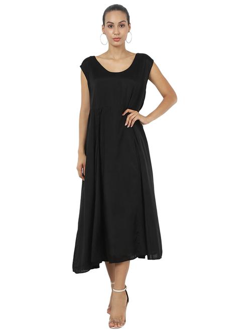 scoop neck flared dress - 17396674 - Standard Image - 1