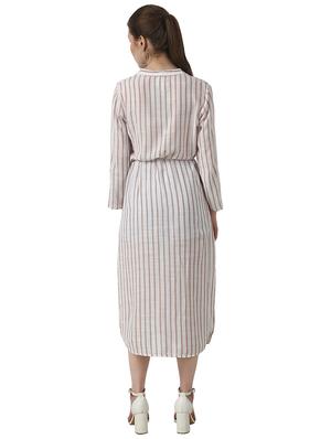 tie front striped shirt dress - 17396756 - Standard Image - 3