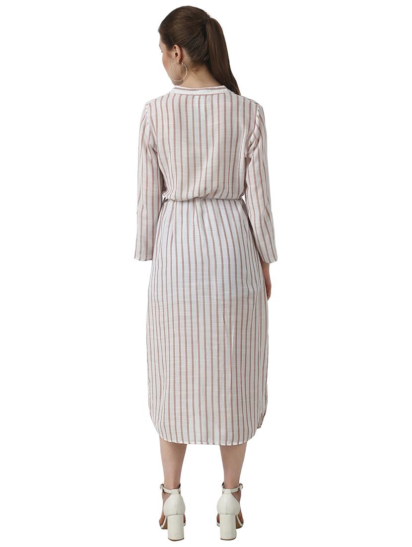 tie front striped shirt dress - 17396756 - Zoom Image - 3