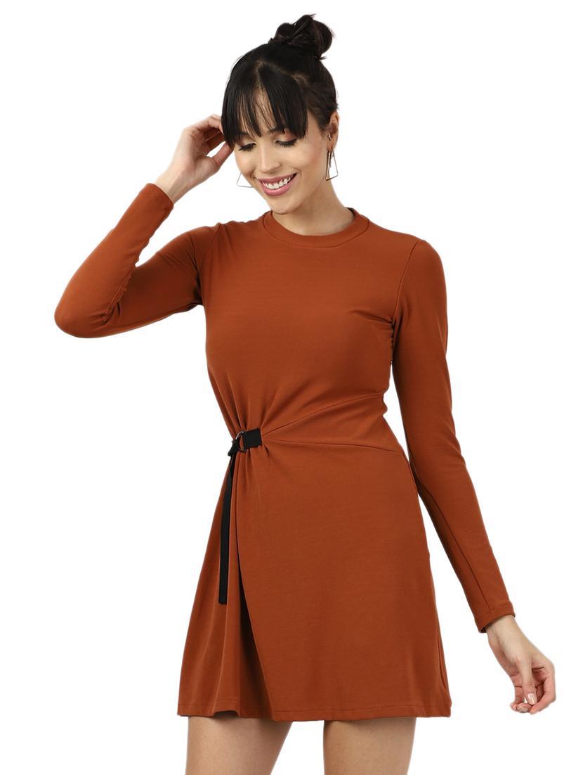 contrast detail a-line dress - 17396767 - Zoom Image - 2