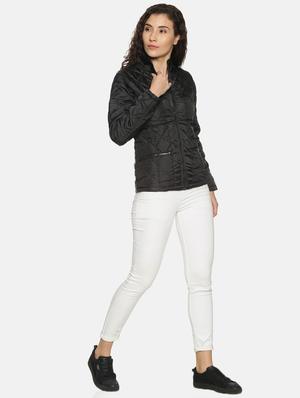 high neck quilted jacket - 17396793 - Standard Image - 4