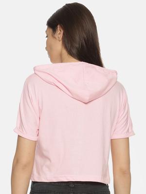 hooded neck crop tee - 17396878 - Standard Image - 3