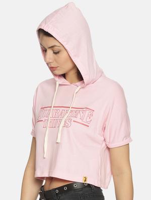 hooded neck crop tee - 17396880 - Standard Image - 2
